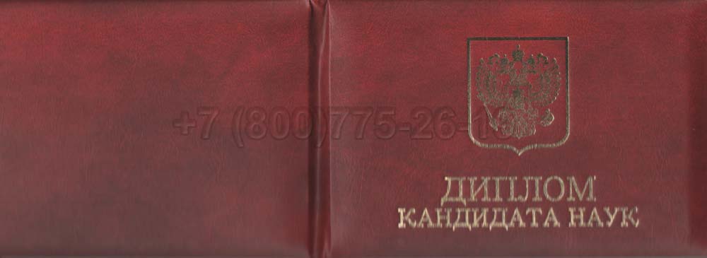 Диплом кандидата наук Гознак 2013-2016 год выпуска г.Омск